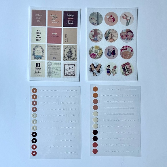 🏷️various retro, vintage, antique, floral, cottagecore PET stickersheet - Picture 3 of 13
